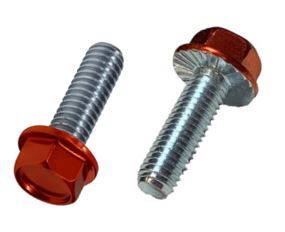 25C100MUX0Z/P677/RED 1/4-20 X 1 UNSLOT HWH M/S ZINC PT. RED